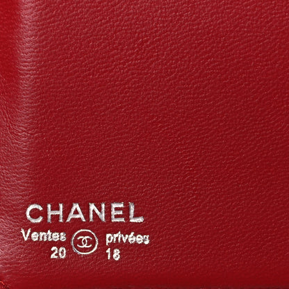 Chanel Lambskin Quilted Yen Wallet Red 6 of 6