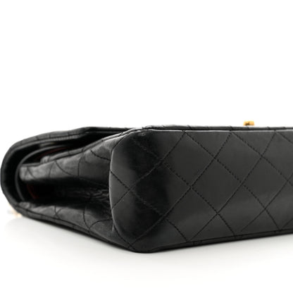 Chanel Lambskin Quilted Medium Double Flap Black 10 of 12