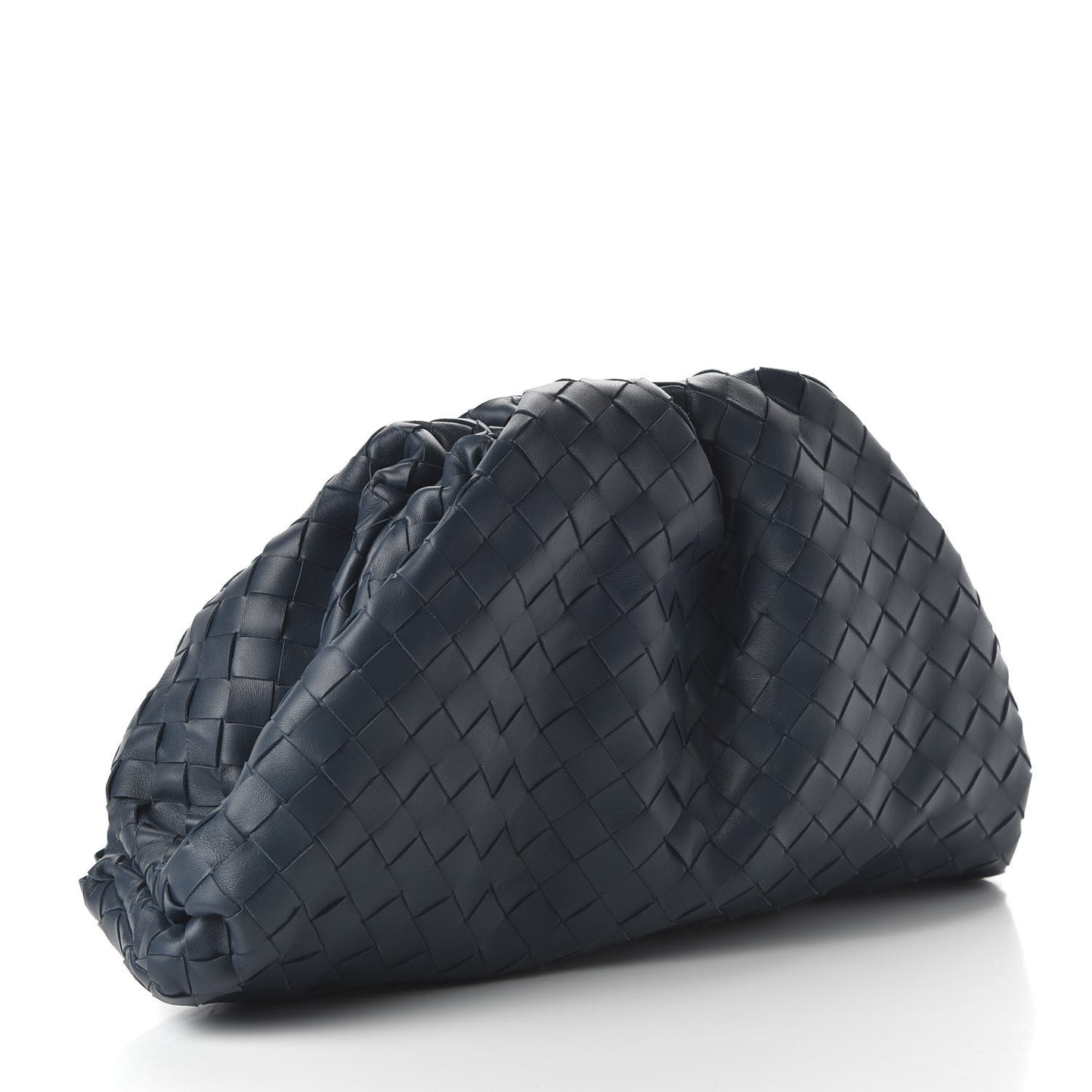 Nappa Maxi Intrecciato The Pouch Oversized Clutch Deep Blue