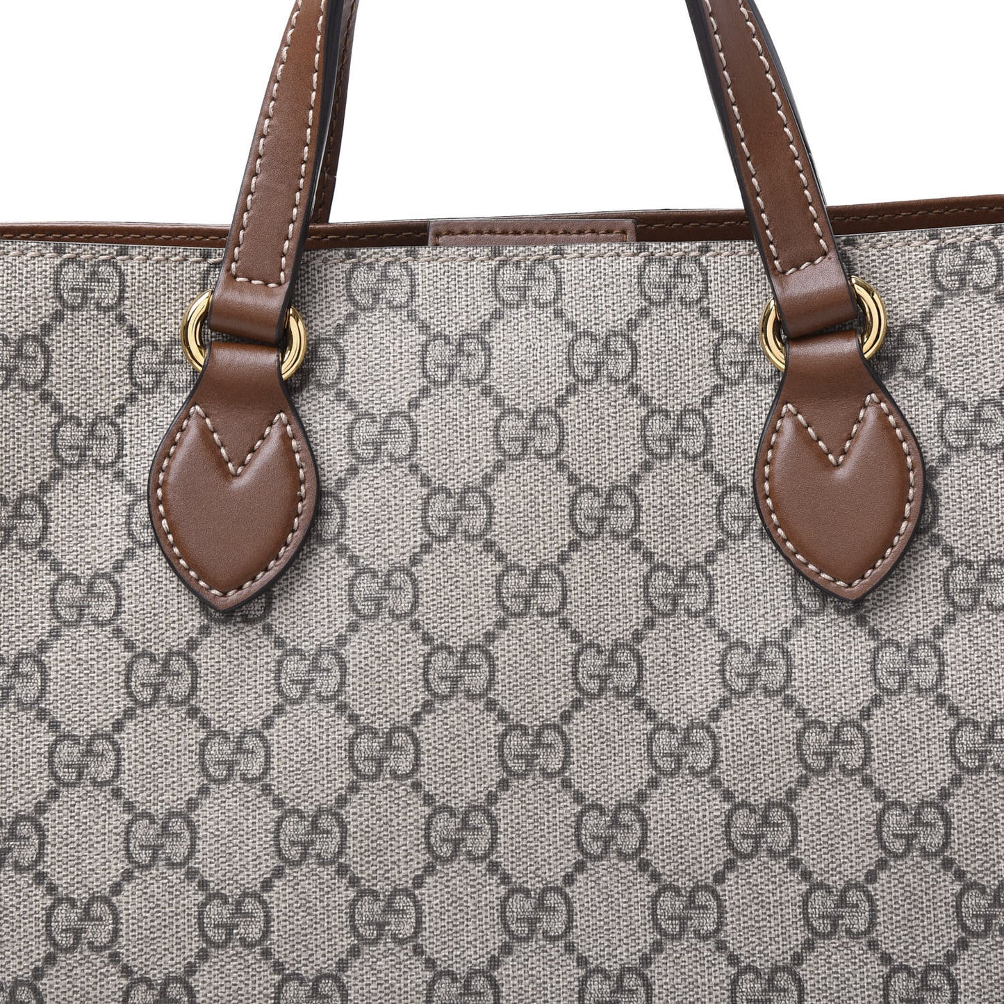 Soft GG Supreme Monogram Small Crossbody Tote Beige Cuir