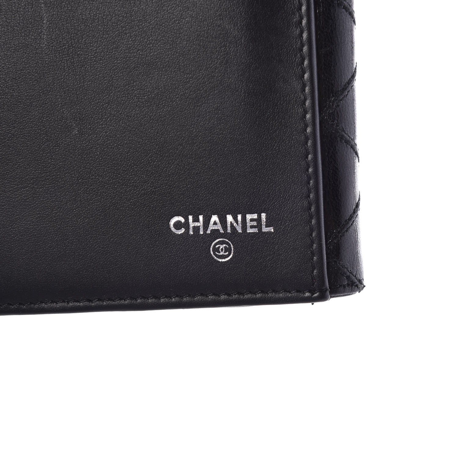 Chanel Lambskin Diamond Stitched Flap Wallet Black 7 of 8