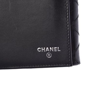 Chanel Lambskin Diamond Stitched Flap Wallet Black 7 of 8