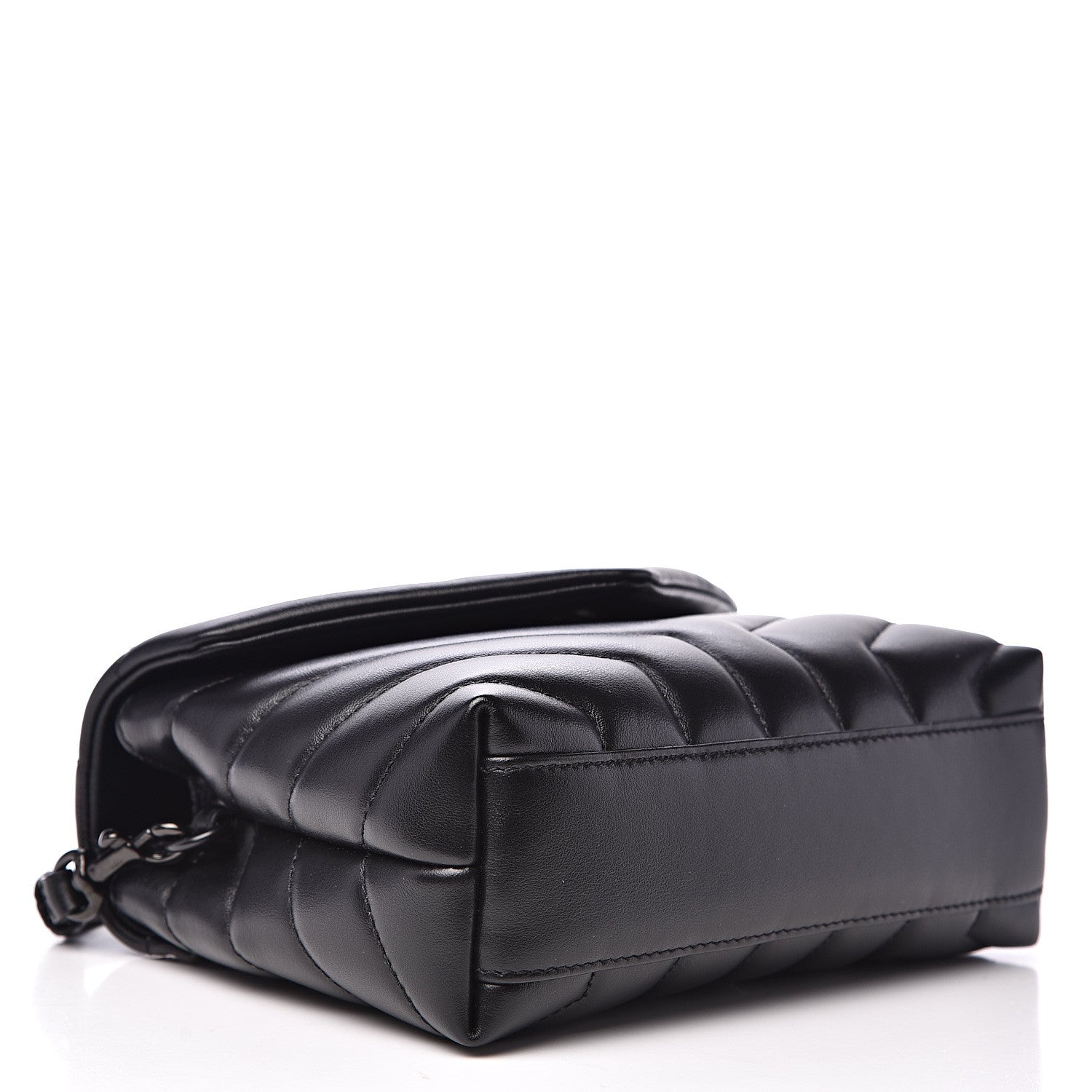 Saint Laurent Calfskin Y Quilted Monogram Toy Loulou Crossbody Bag Black 3 of 11