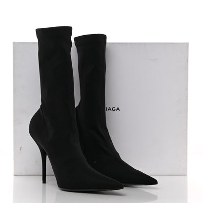 Balenciaga Jersey Crepe Round Toe Knife Booties 39 Black 7 of 7