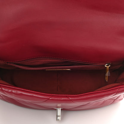 Chanel Lambskin Quilted Medium Chanel 19 Flap Dark Red 5 of 10