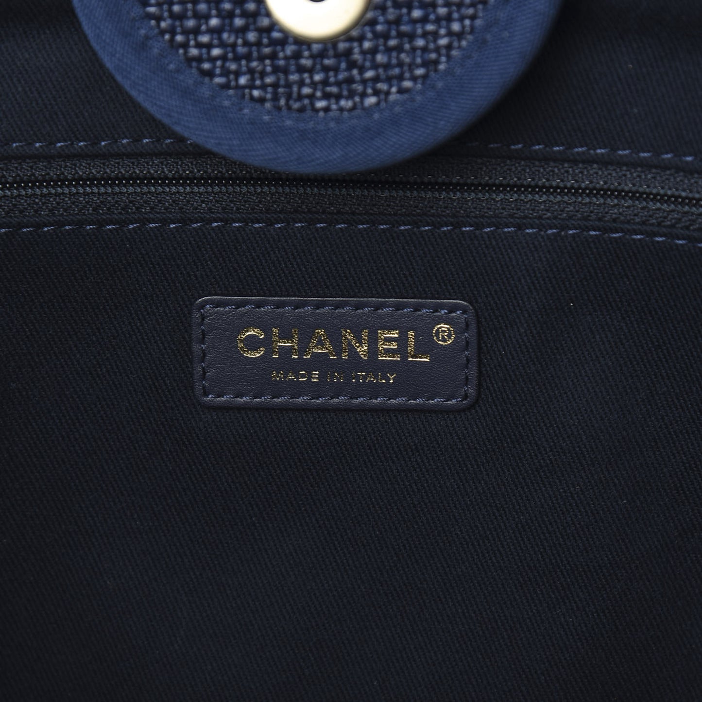 Denim Medium Deauville Tote Dark Blue