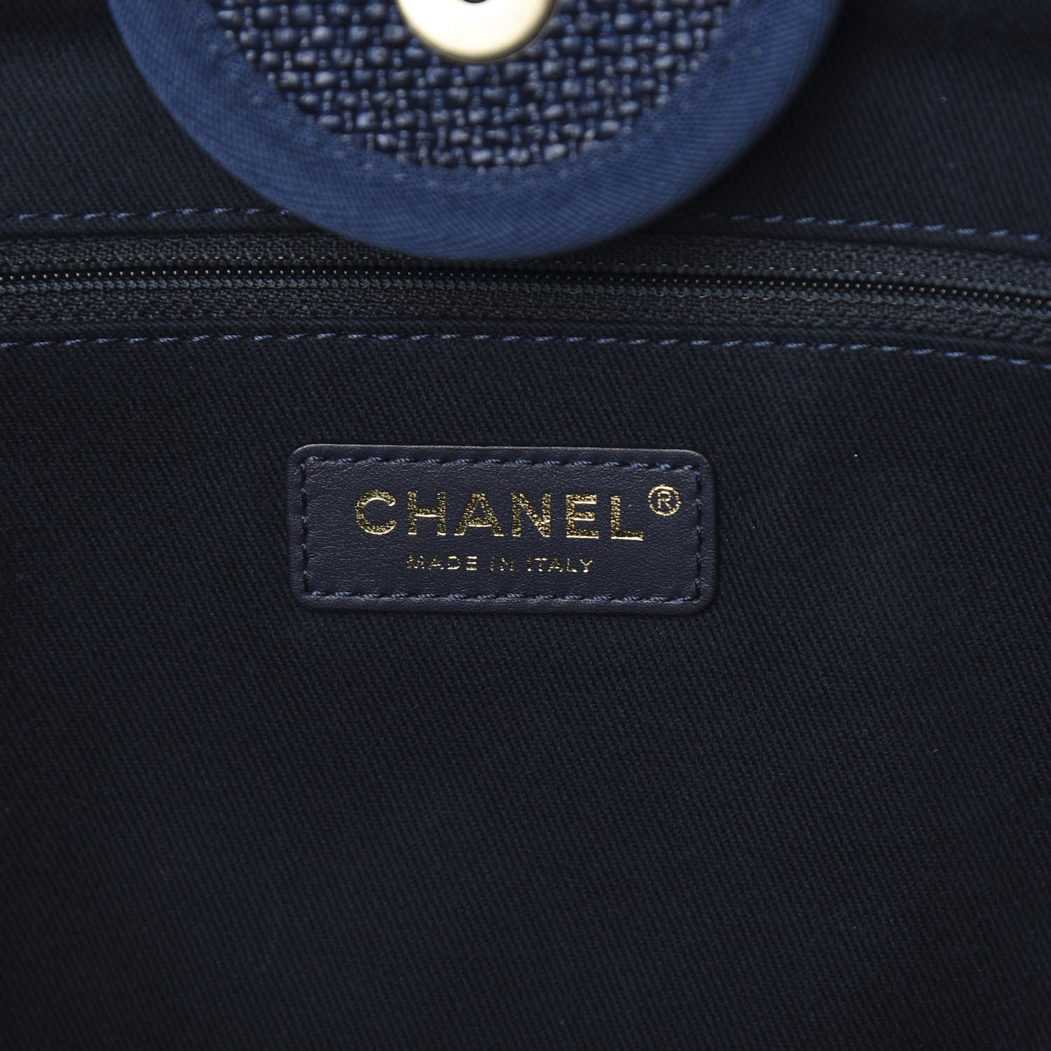 Chanel Denim Medium Deauville Tote Dark Blue 5 of 9