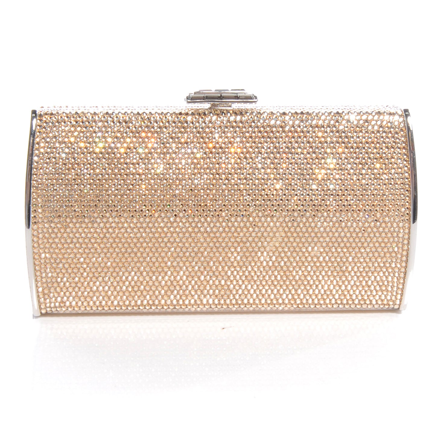 Swarovski Crystal Minaudiere Clutch Gold