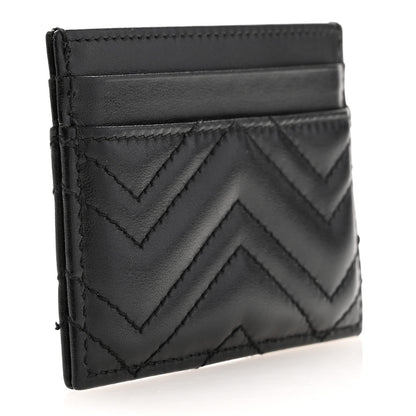Gucci Calfskin Matelasse GG Marmont Card Holder Black 3 of 7