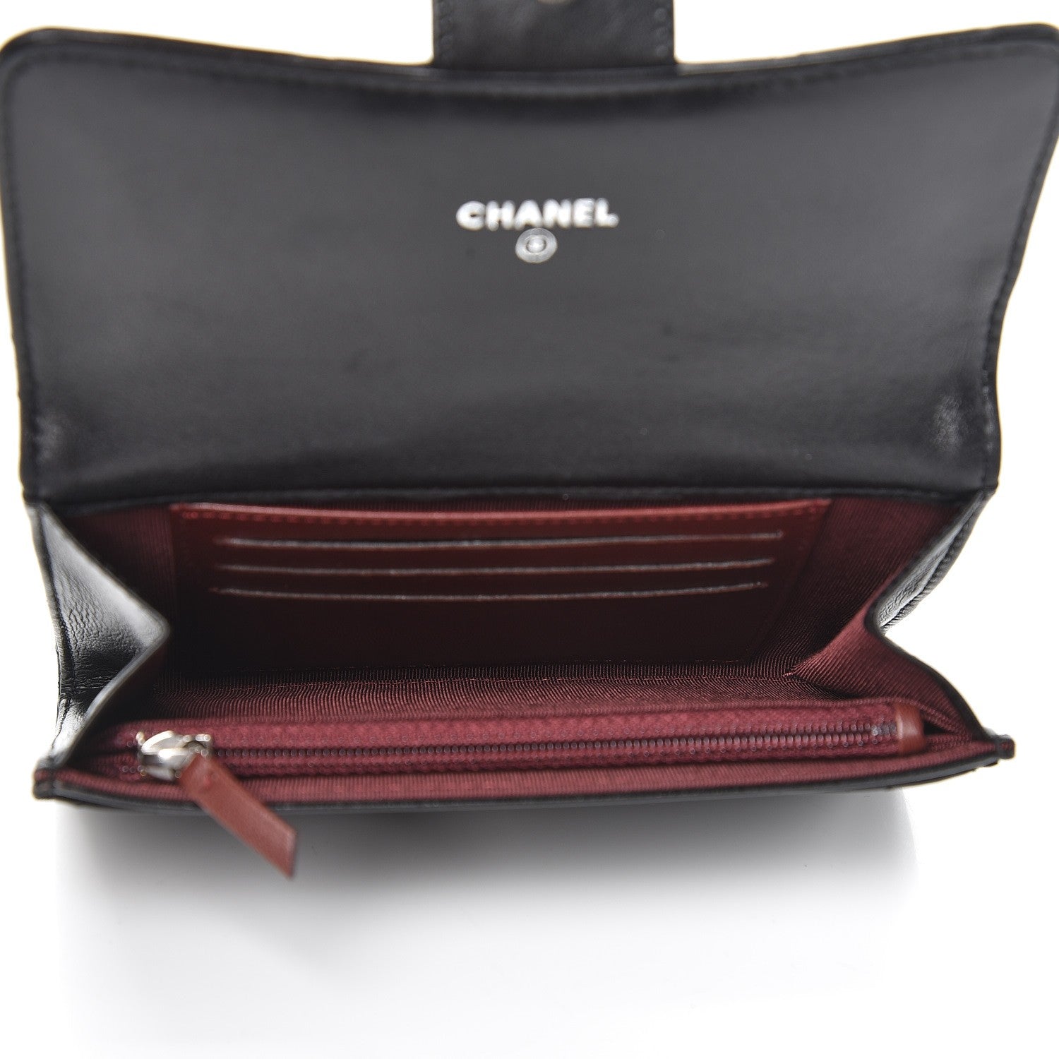 Chanel Lambskin Quilted Small Flap Wallet Black 5 of 10