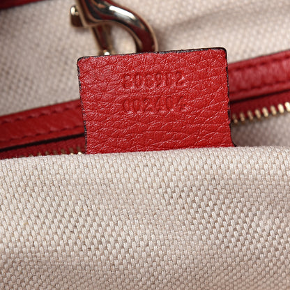 Gucci Pebbled Calfskin Medium Soho Chain Shoulder Bag Tabasco Red 7 of 14