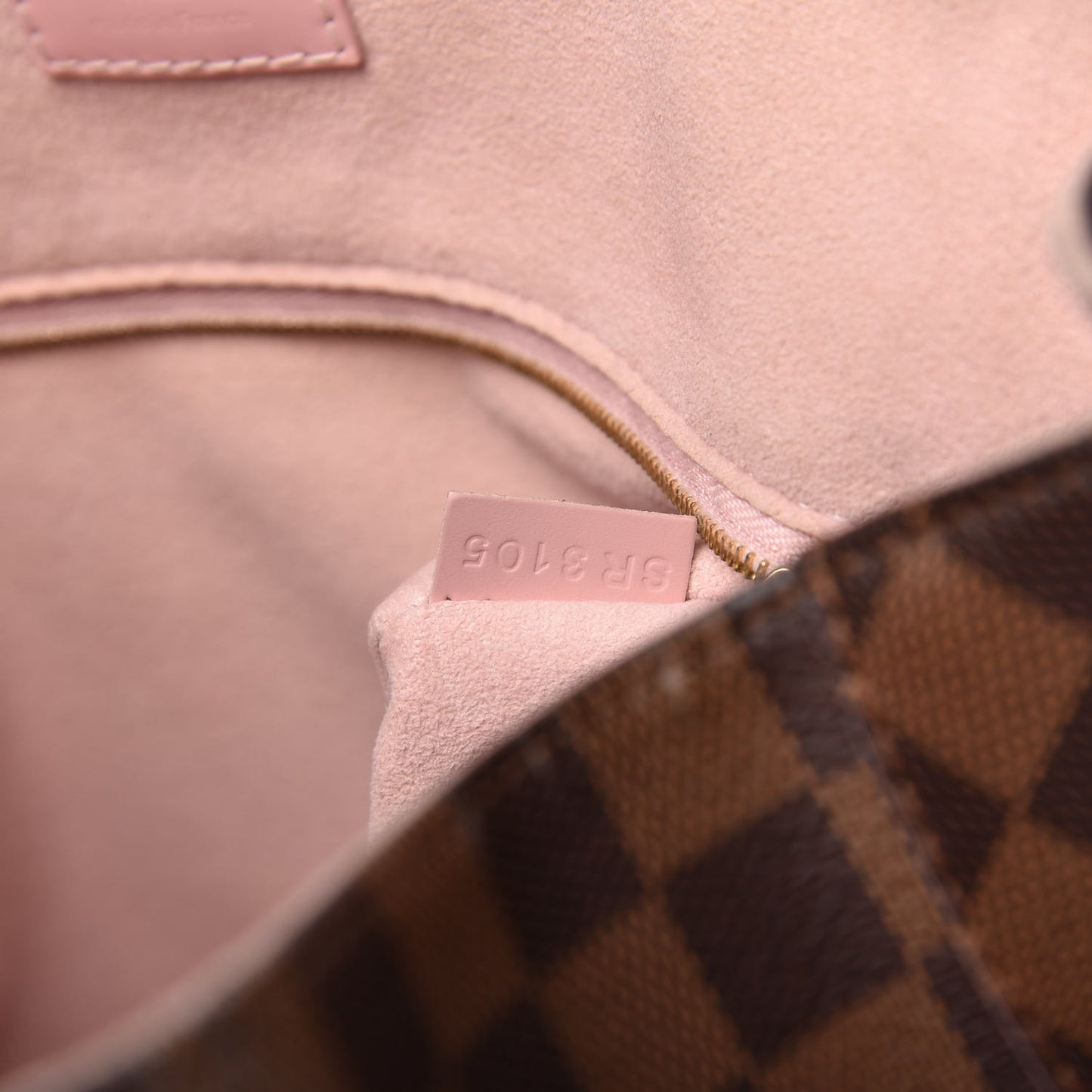 Damier Ebene Caissa Hobo Rose Ballerine