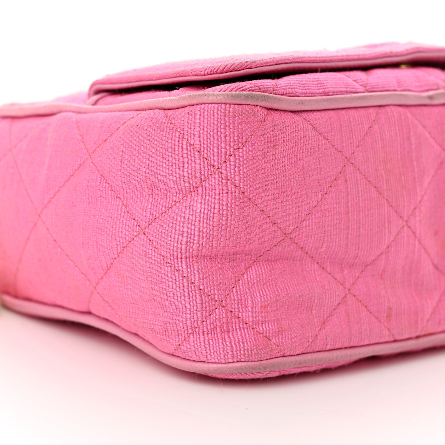 Canvas Quilted CC Tassel Camera Bag Pink