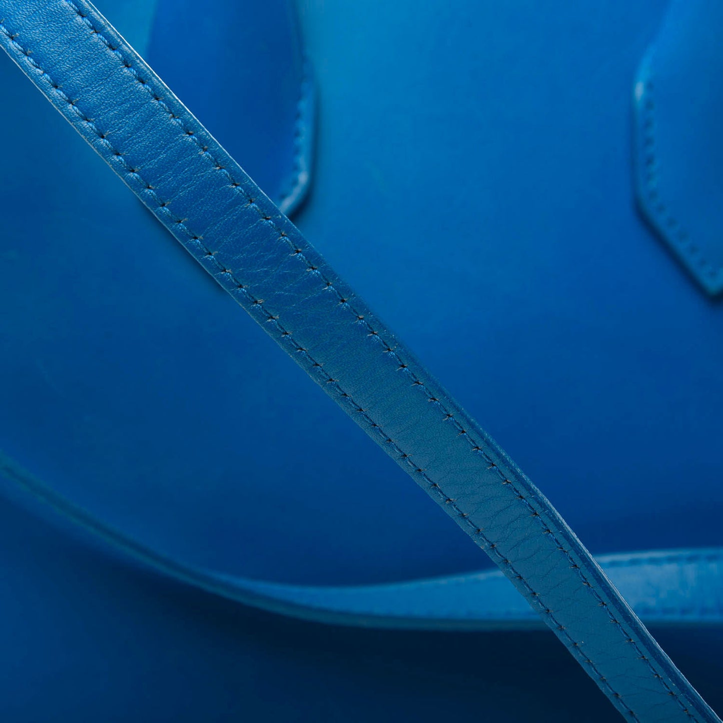 Smooth Calfskin Acrochord Mini All Afternoon Tote Outremer Bleu Lazuli