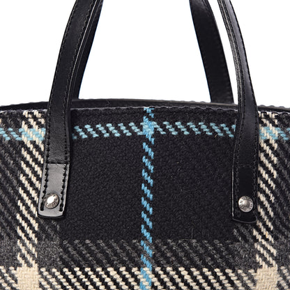 Burberry Wool Plaid Check Tote 10 of 10