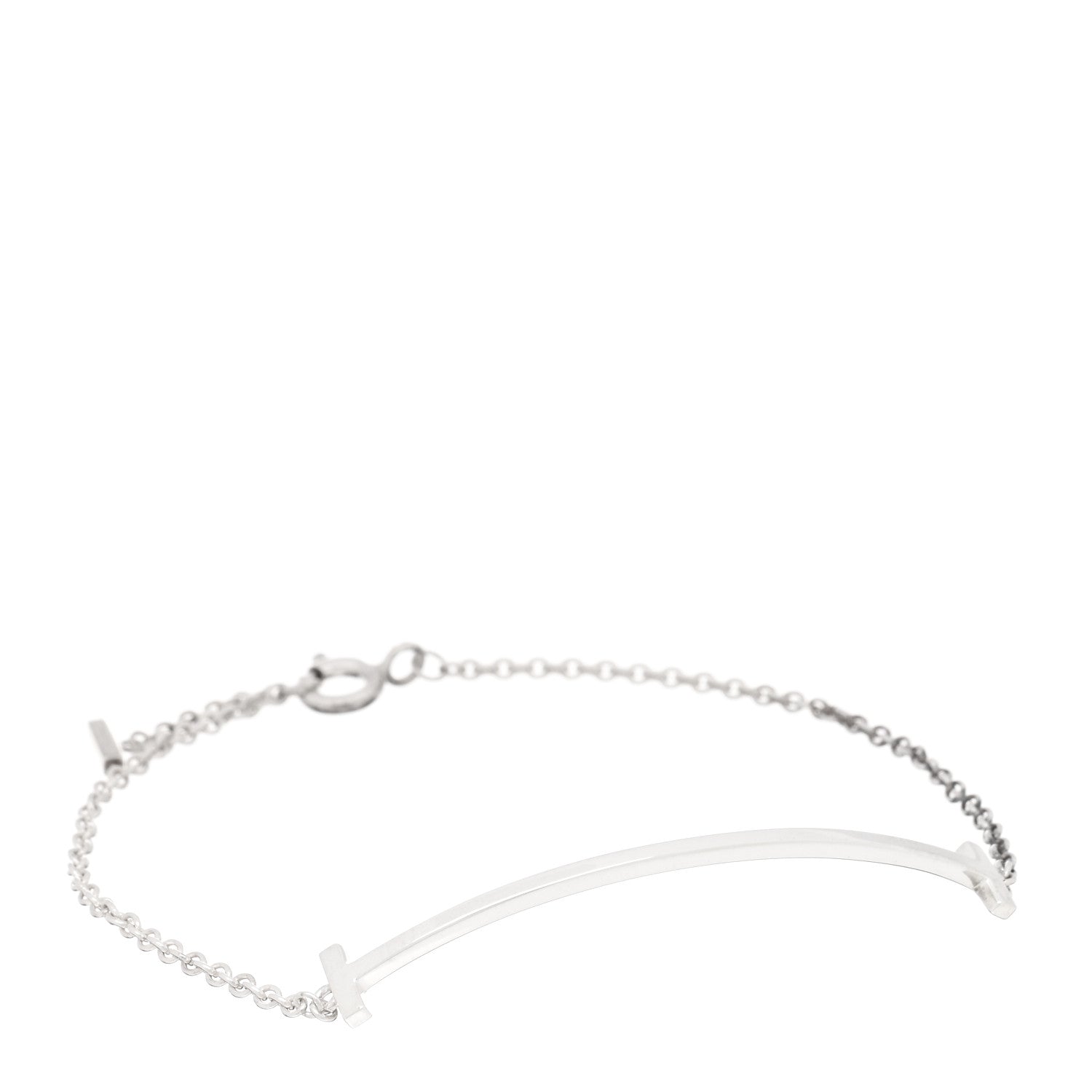 Tiffany Sterling Silver T Smile Bracelet 1 of 3