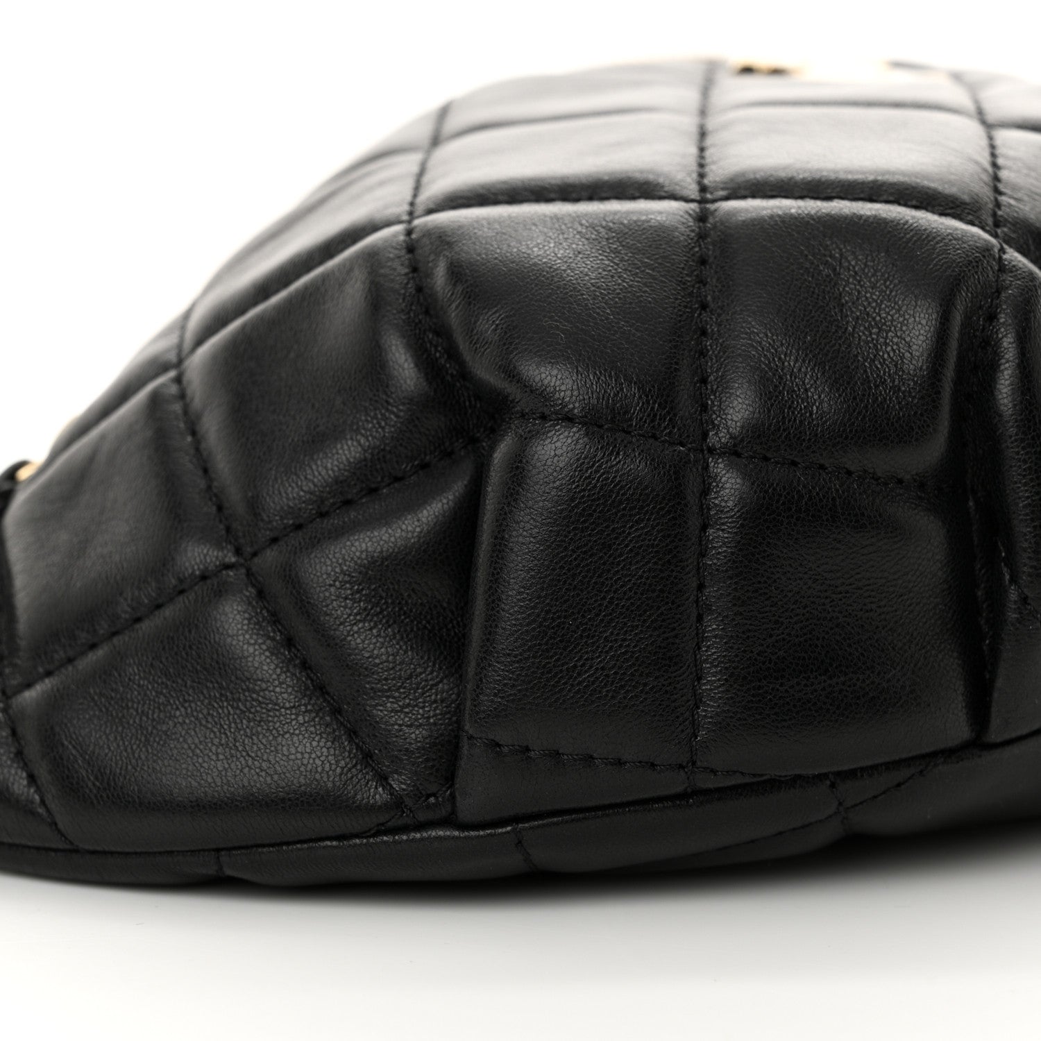 Chanel Lambskin Quilted Waist Bag Fanny Pack Black 9 of 10