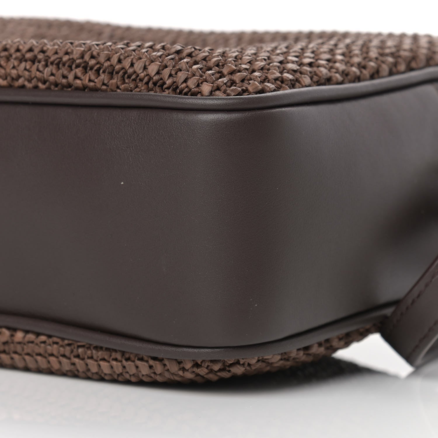 Saint Laurent Raffia Canvas Monogram Lou Camera Bag Dark Chocolate 8 of 8