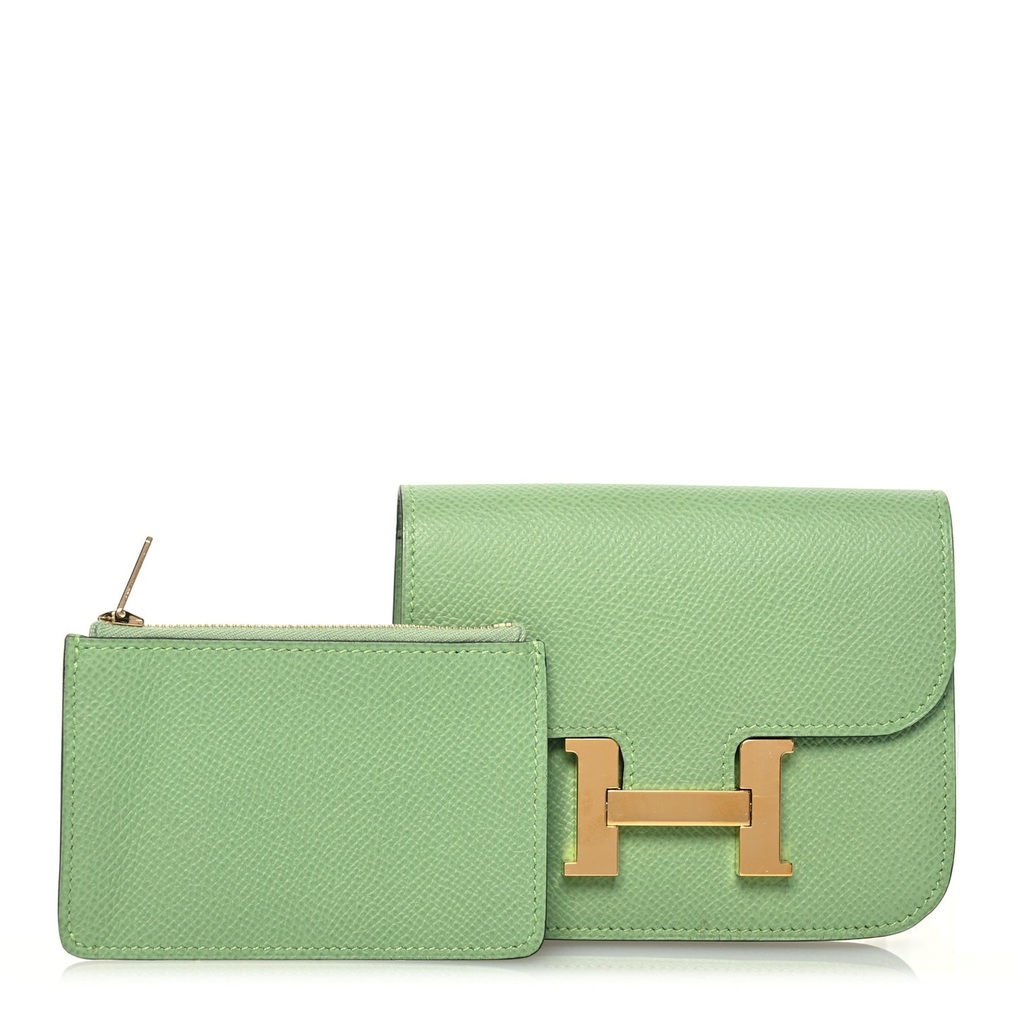 Epsom Constance Slim Wallet Vert Criquet