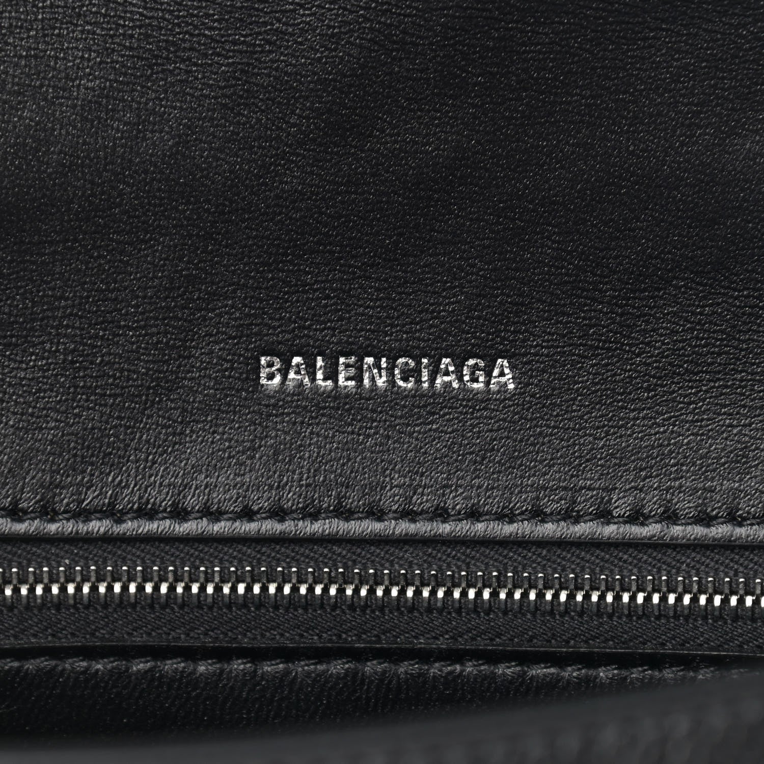 Balenciaga Grained Calfskin Small Hourglass Top Handle Bag Black 8 of 9
