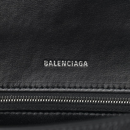 Balenciaga Grained Calfskin Small Hourglass Top Handle Bag Black 8 of 9