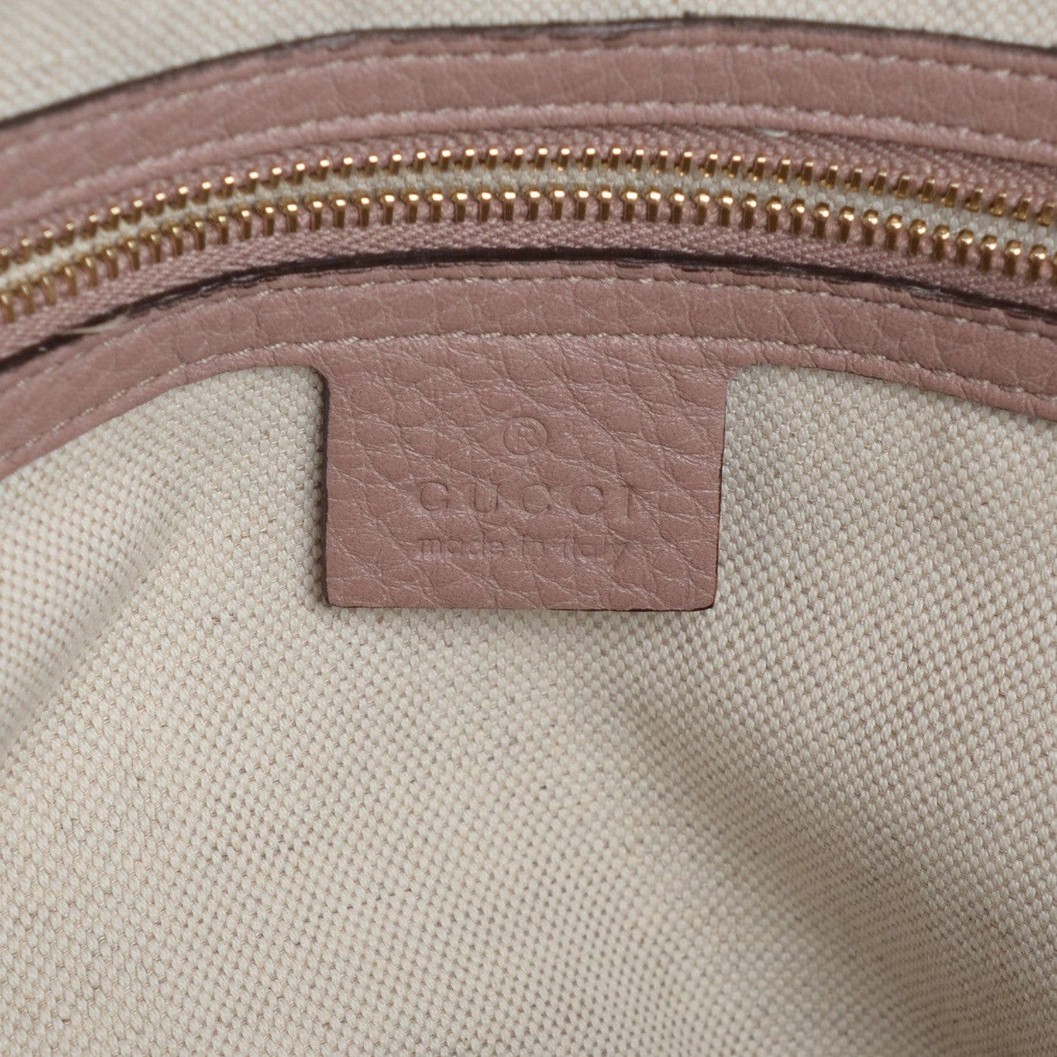 Gucci Pebbled Calfskin Large Bree Foldover Tote Pink 6 of 7