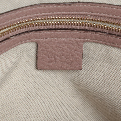Gucci Pebbled Calfskin Large Bree Foldover Tote Pink 6 of 7