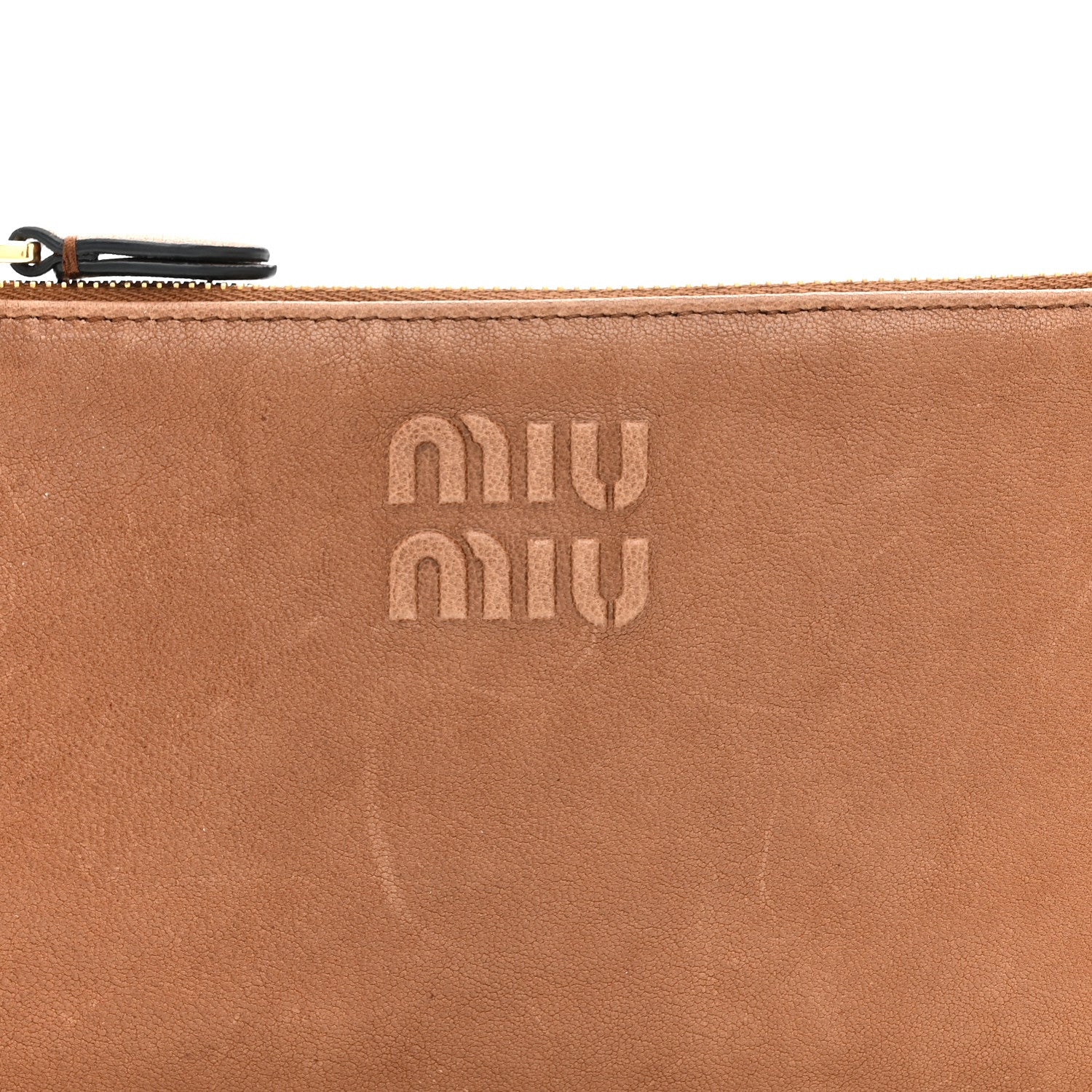 Miu Miu Nappa Aviator Mini Flat Pouch Rovere 1844733 – FASHIONPHILE