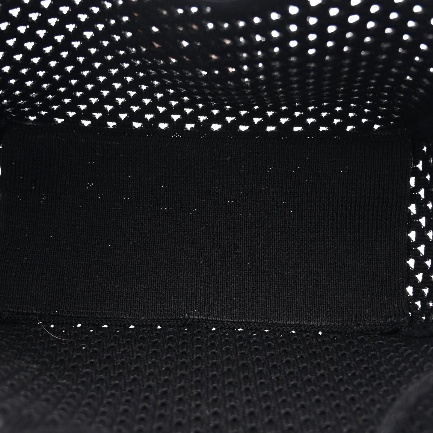 Cotton Mesh Ivy Tote Black White