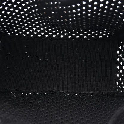 Miu Miu Cotton Mesh Ivy Tote Black White 6 of 11