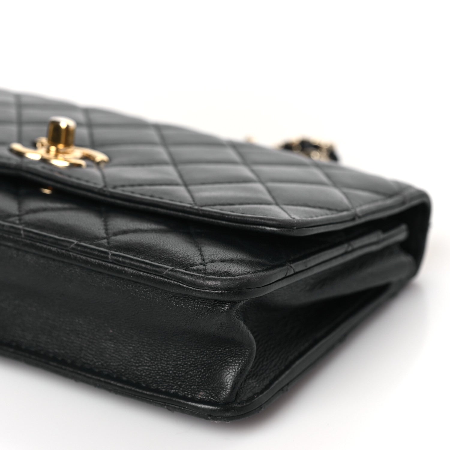 Chanel Lambskin Quilted Trendy CC Wallet On Chain WOC Navy 9 of 9