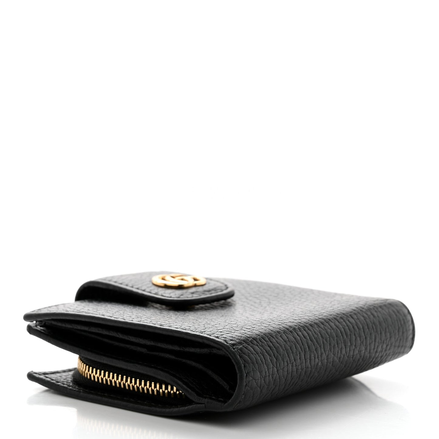 Dollar Calfskin GG Marmont French Wallet Black