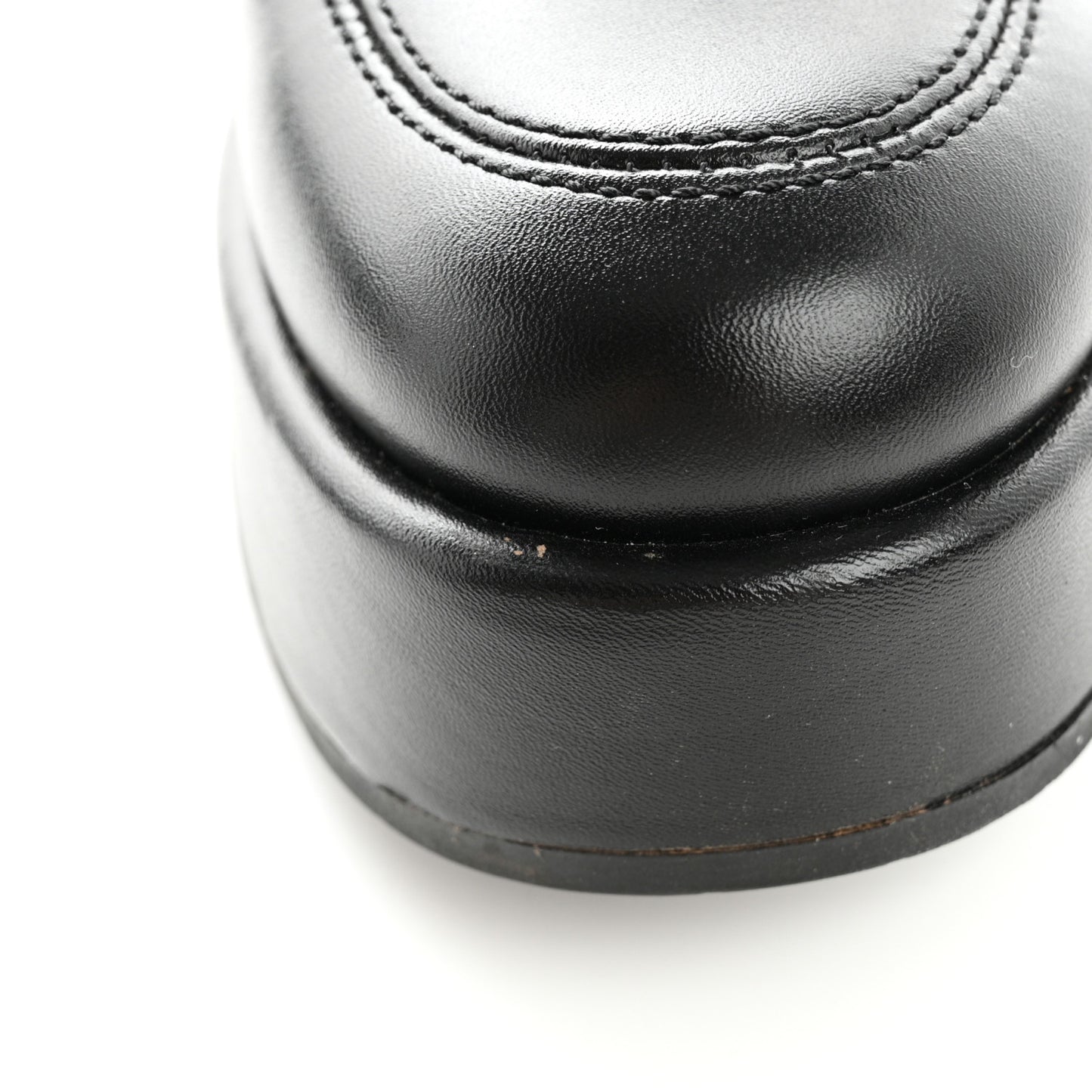 Calfskin CC Platform Loafers 37 Black