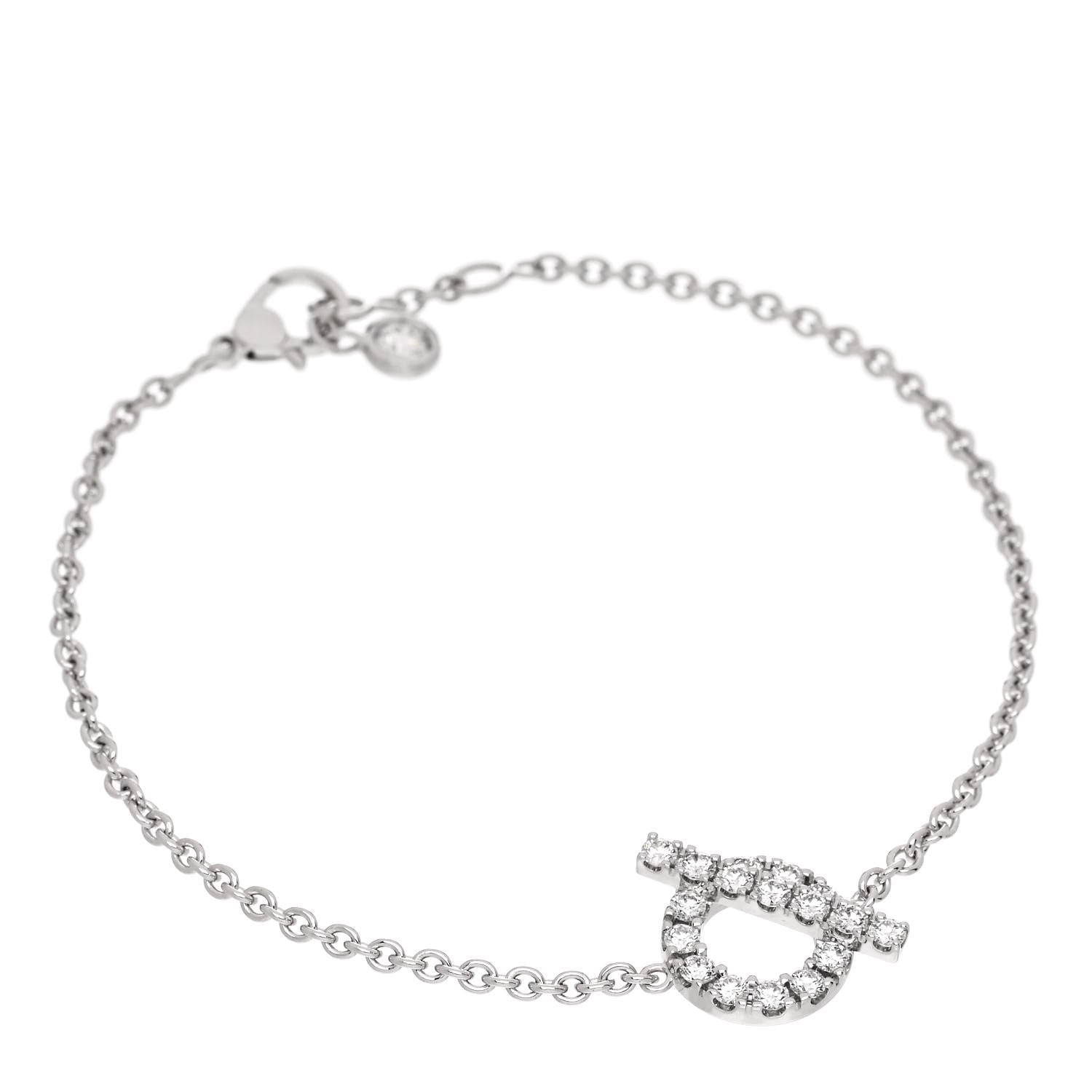 Hermes 18K White Gold Diamond Finesse Bracelet ST 1 of 4