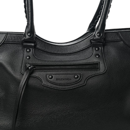 Balenciaga Grained Calfskin Neo Classic Black Hardware Large Top Handle Bag Black 7 of 12