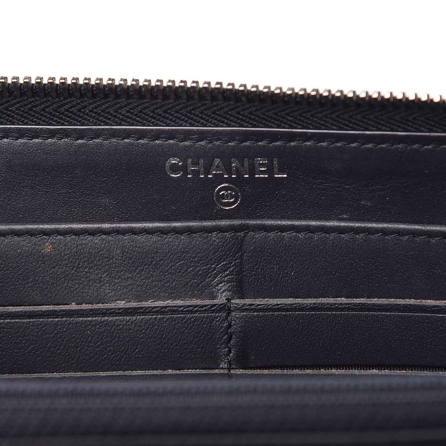 Denim Deauville Zip Around Wallet Dark Blue