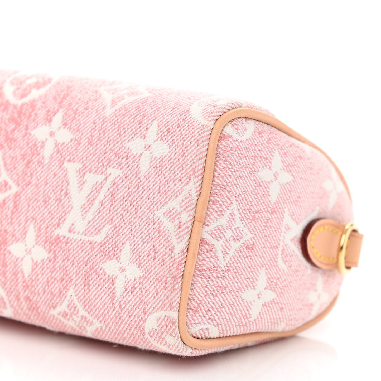 Monogram Jacquard Denim Nano Speedy Bandouliere Pink