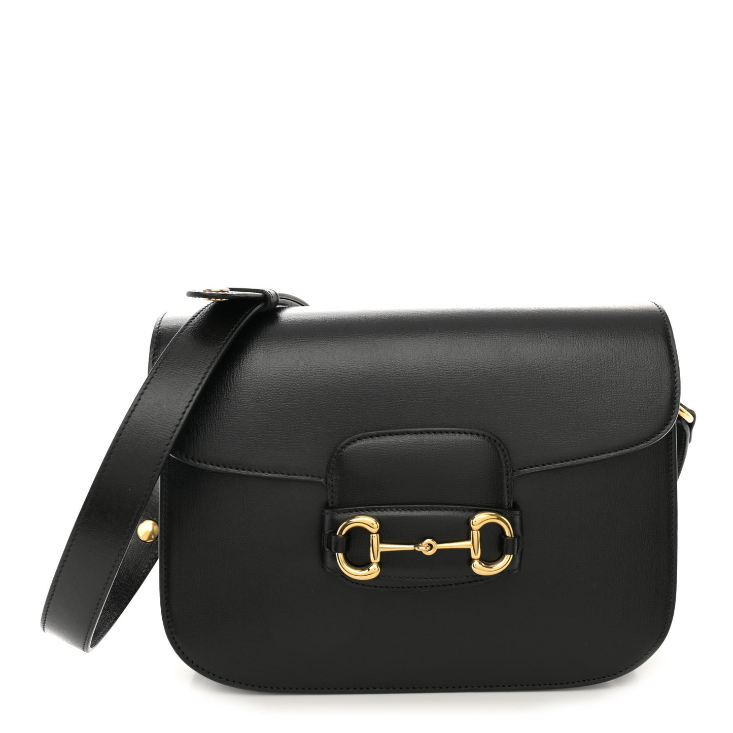 Azalea Calfskin Horsebit 1955 Shoulder Bag Black