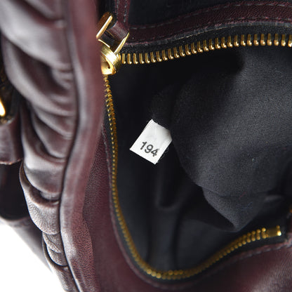 Miu Miu Nappa Matelasse Satchel Brown 7 of 18