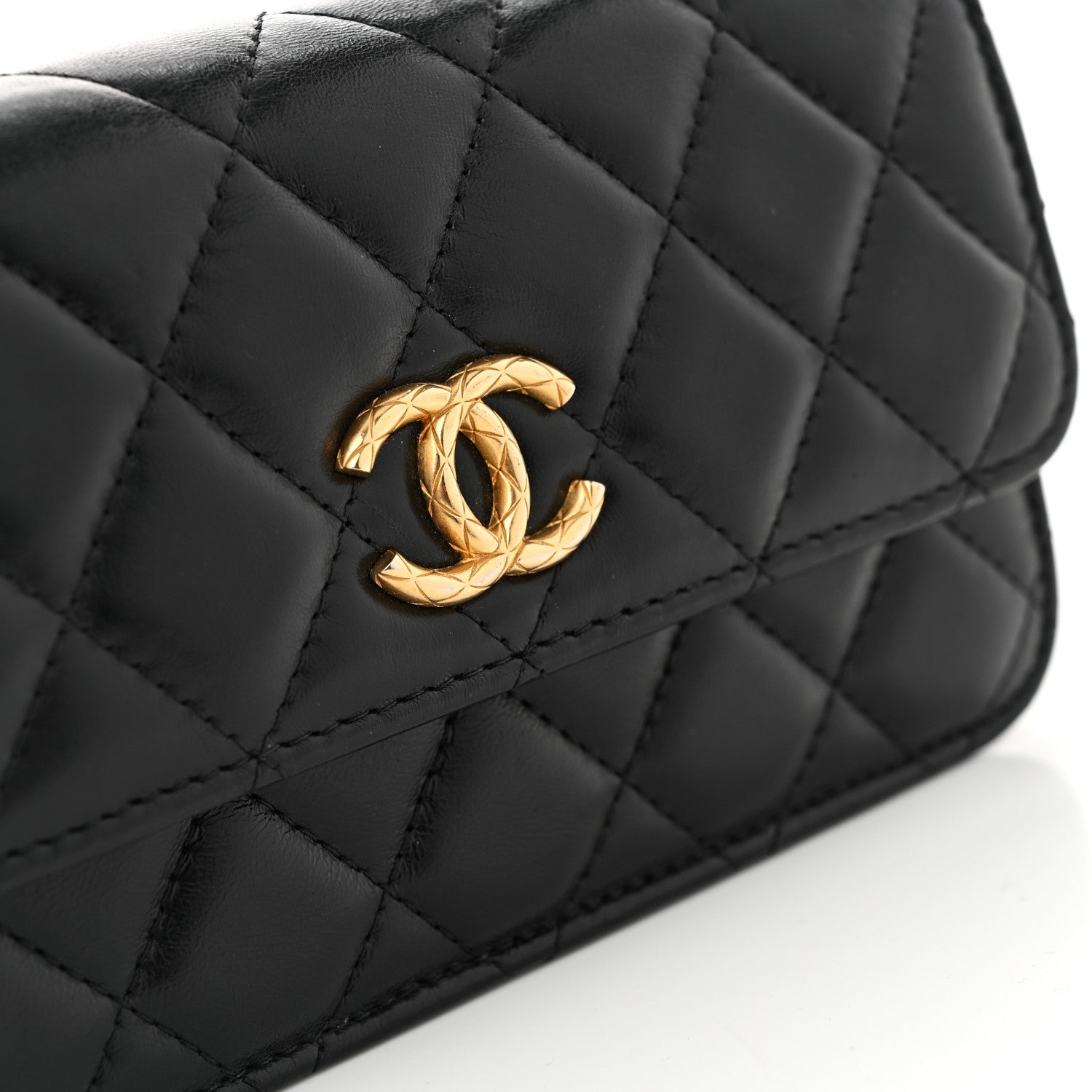 Chanel Quilted Pillow Crush Flap Phone Holder With Chain Black 14 of 14