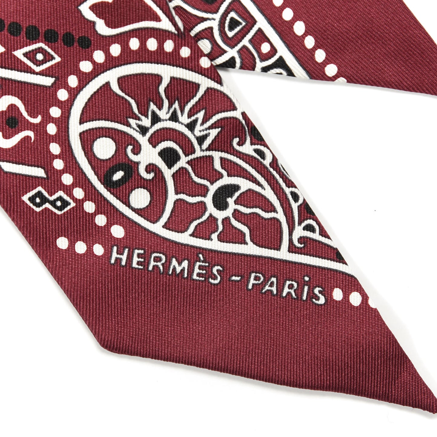 Silk Entre Ciel Et Mer Twilly Bordeaux White Black