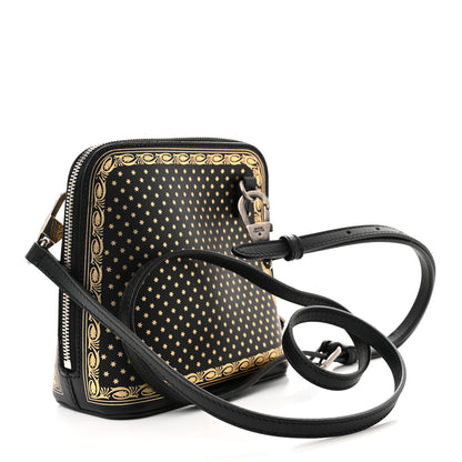 Gucci X SEGA Calfskin GUCCY Stars Mini Dome Shoulder Bag Black Gold 2 of 14