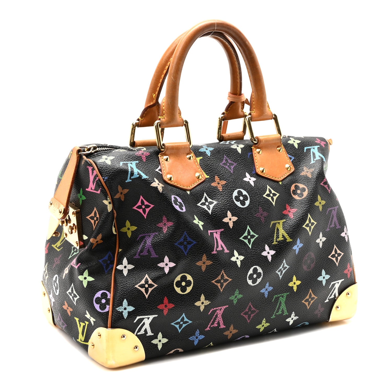 Louis Vuitton Monogram Multicolor Speedy 30 Black 3 of 9