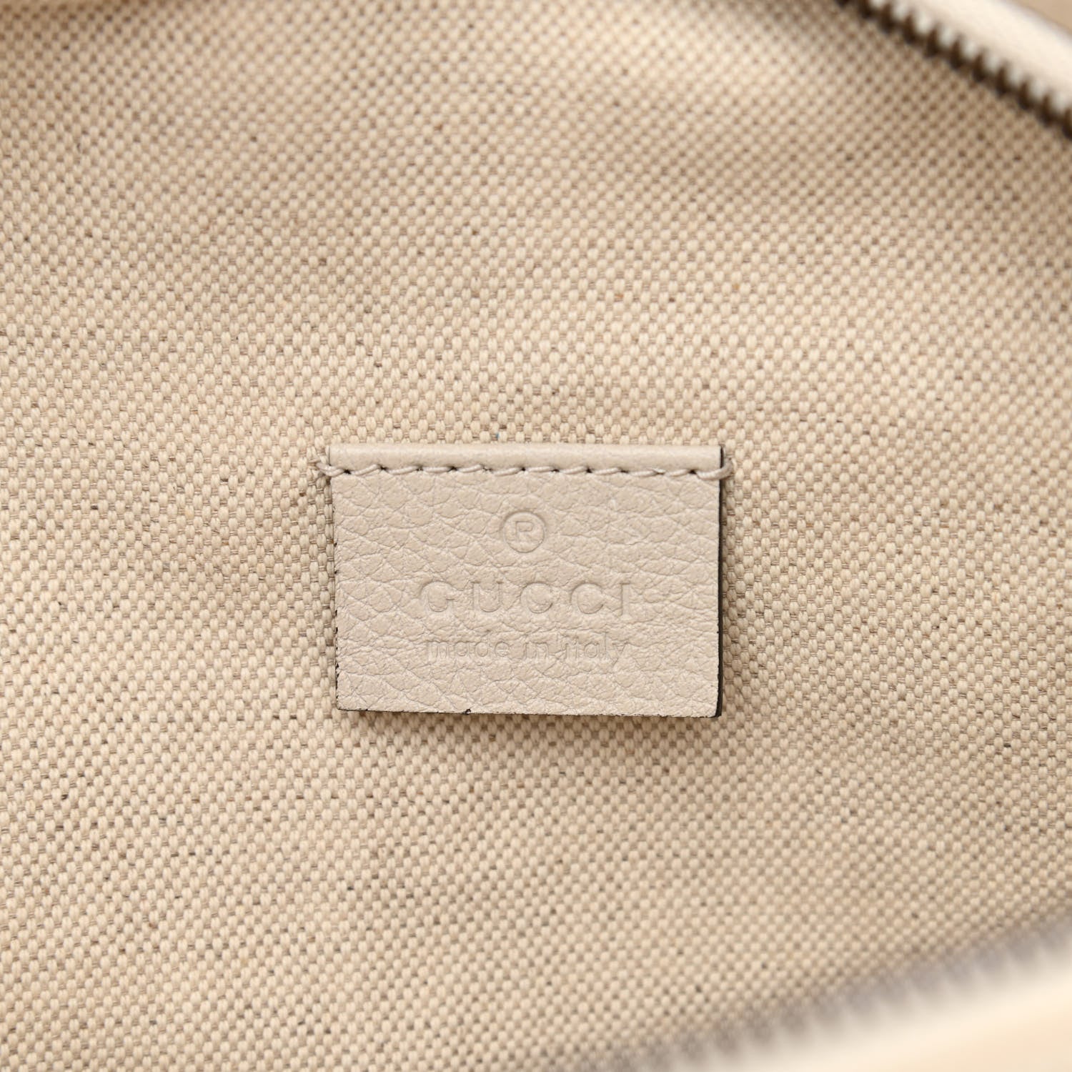 Gucci Grained Calfskin Logo Belt Bag White 6 of 8