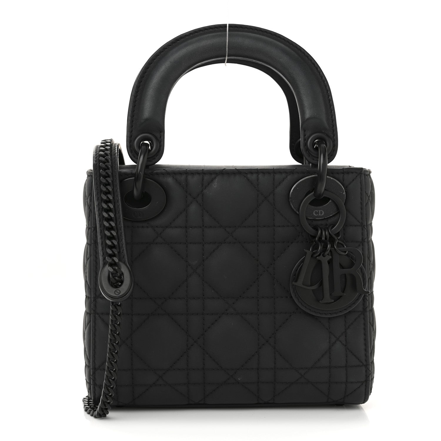 Christian Dior Ultra Matte Calfskin Cannage Mini Lady Dior Black 1 of 13