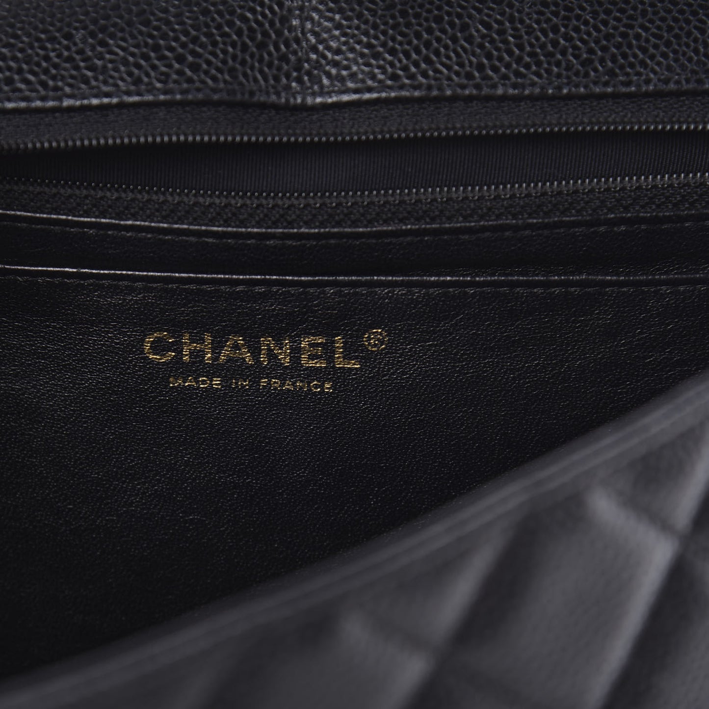 Caviar Quilted Jumbo Single Flap Black