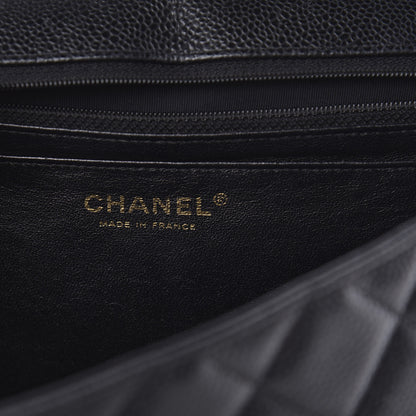 Chanel Caviar Quilted Jumbo Single Flap Black 6 of 10