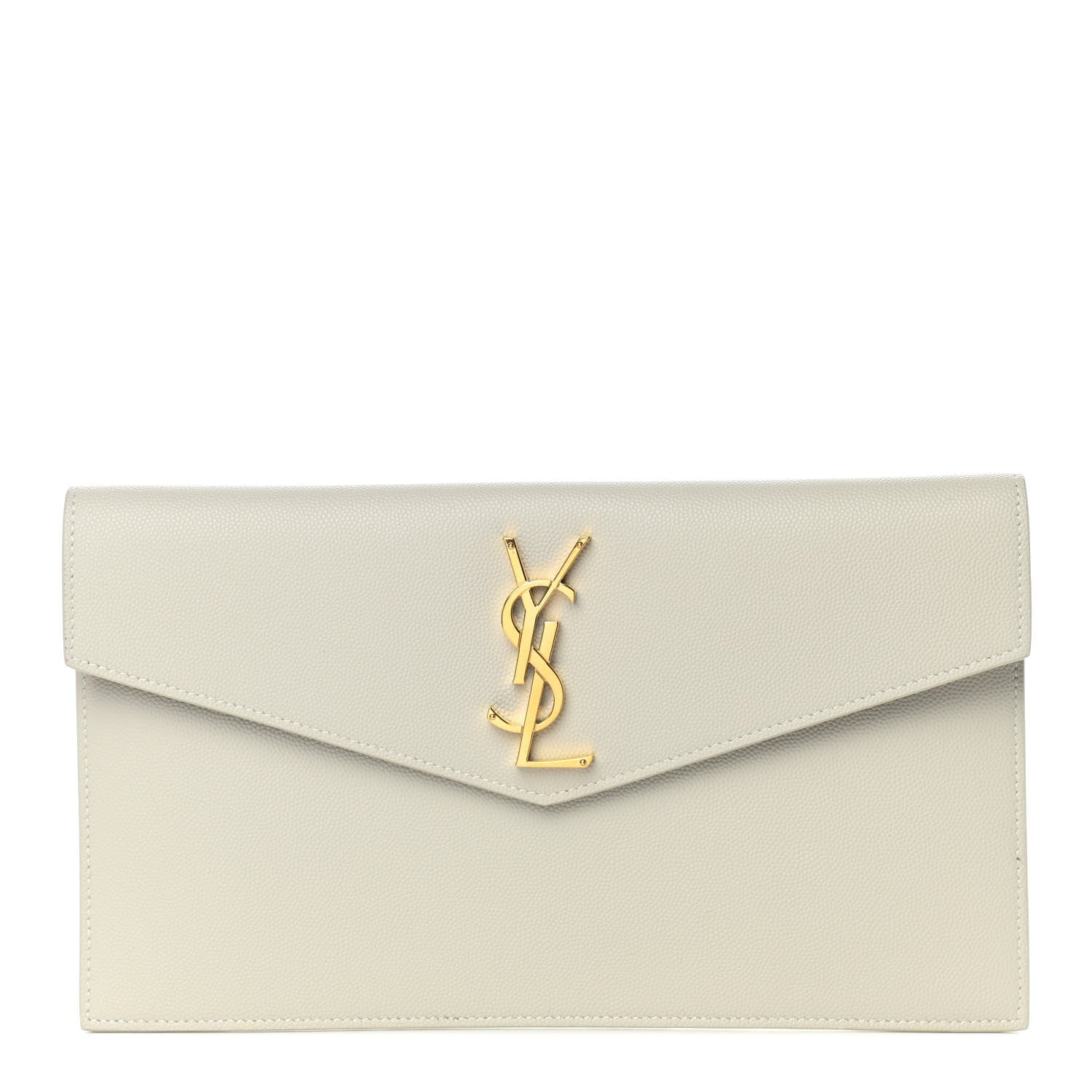 Saint Laurent Grain De Poudre Uptown Pouch Granite 1 of 9