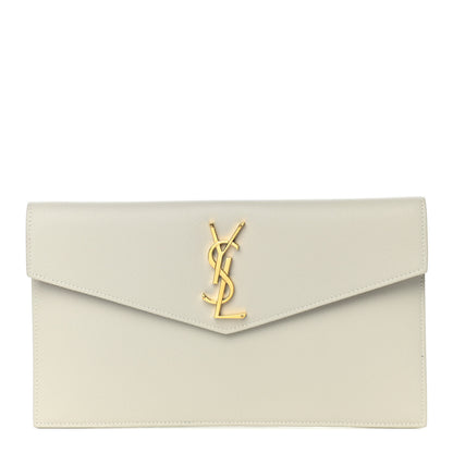 Saint Laurent Grain De Poudre Uptown Pouch Granite 1 of 9