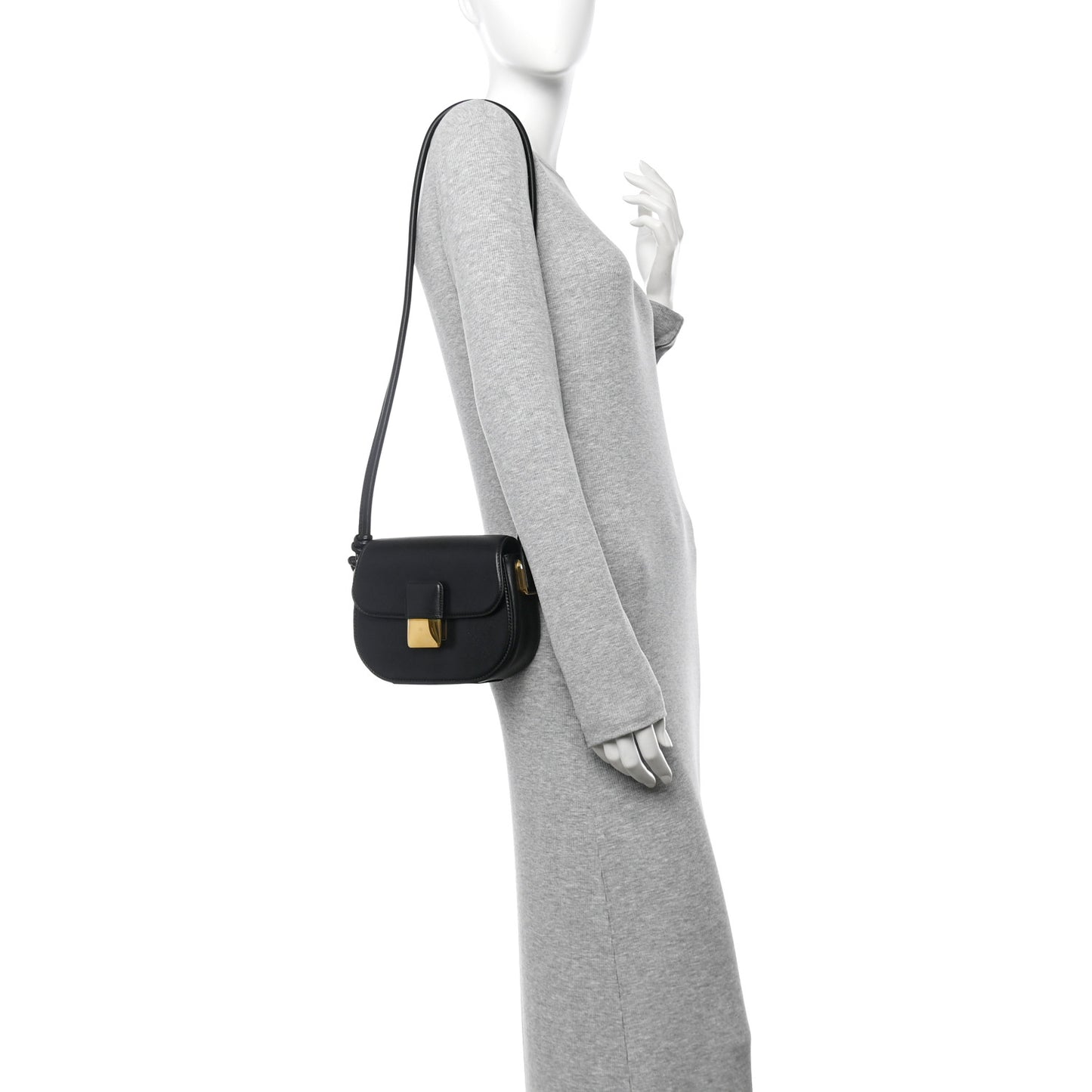 Calfskin Mini Desiree Crossbody Bag Black